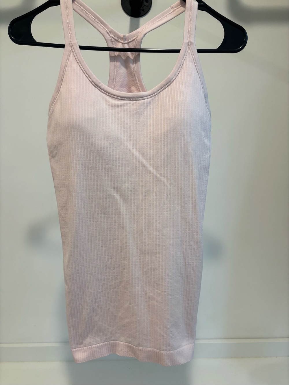 lululemon athletica Light Pink Ribbed Racerback Tank